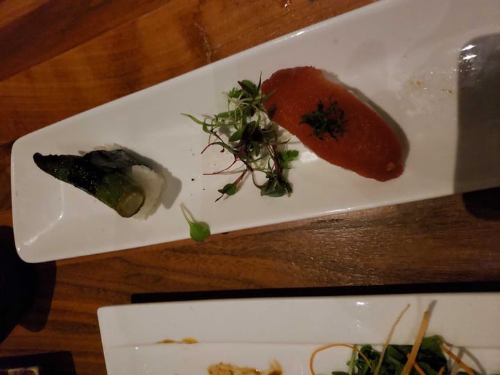 photo of Shizen Vegan Sushi Bar & Izakaya Okra and tomato sashimi shared by @snooch90 on  12 Dec 2018 - review