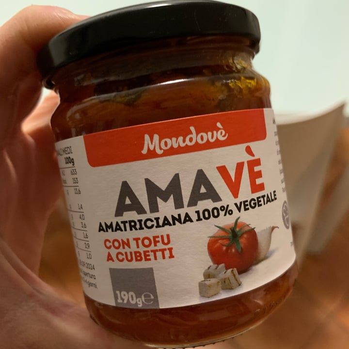 photo of Mondovè Amatriciana vegetale shared by @eribasta on  15 Apr 2022 - review
