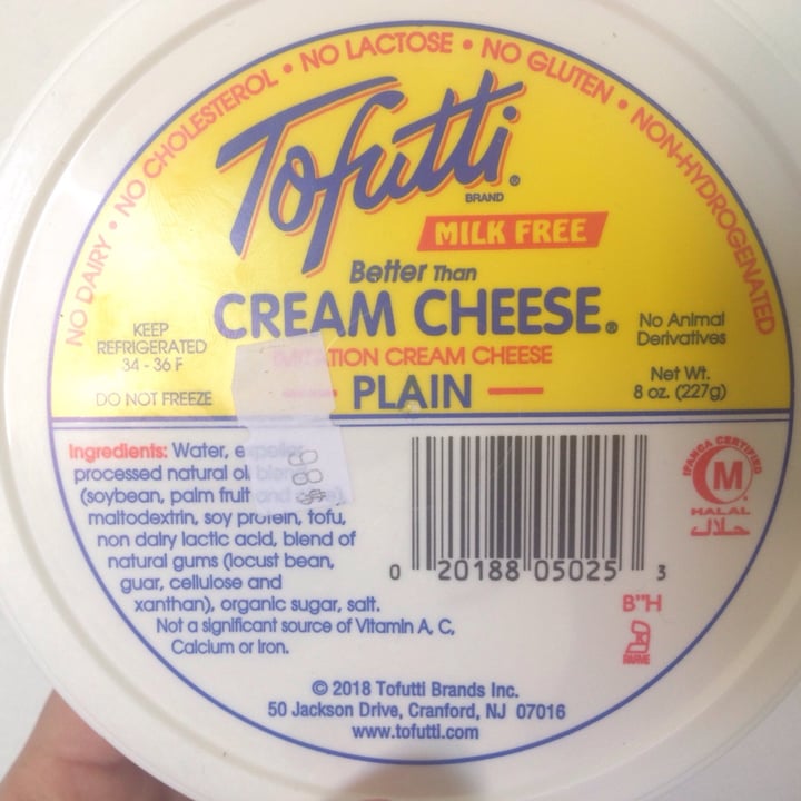 photo of Tofutti Better Than Cream Cheese shared by @kahle on  28 Jul 2020 - review
