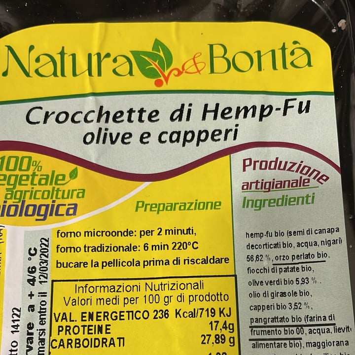 review photo of Natura & Bontà Crocchette Di Hemp-fu Olive E Capperi shared by @valecory on 10 Feb 2022 - review