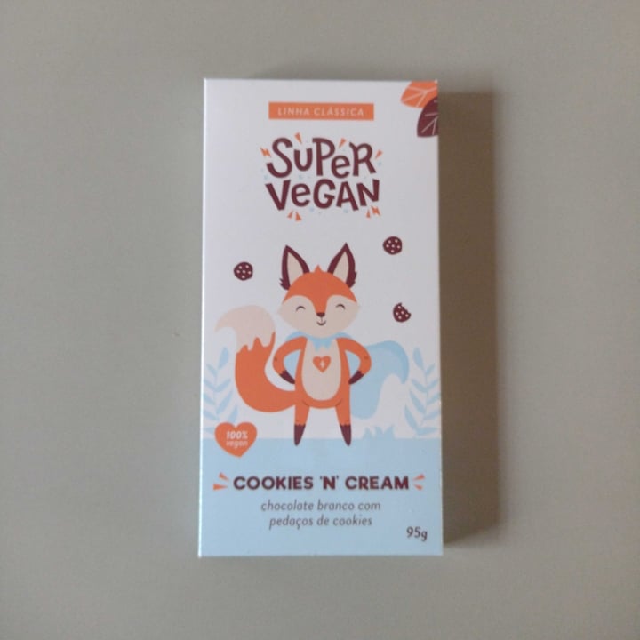 photo of Super Vegan Barra de Chocolate - Cookies 'N' Cream 95g shared by @camilevj on  28 Sep 2022 - review