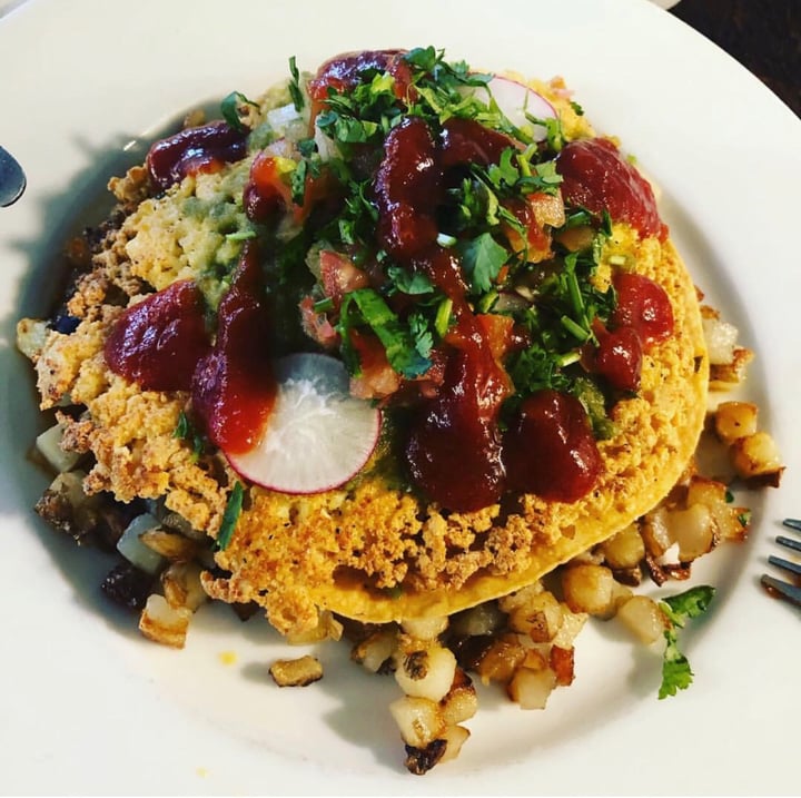 photo of Blu Jam Cafe Vegan tofu tostada shared by @veganventurers on  17 Jun 2019 - review