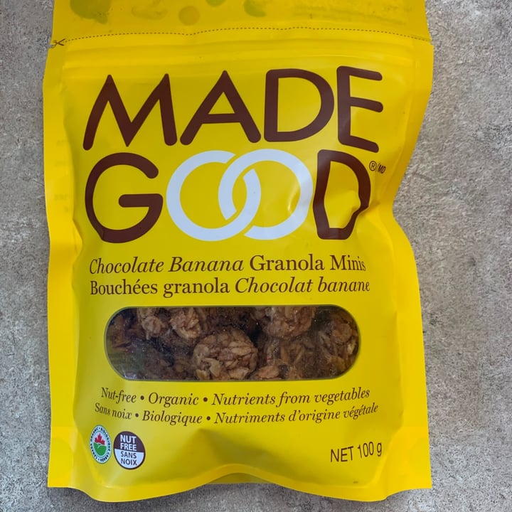photo of Made Good Chocolate Banana Granola Minis shared by @louisg on  13 Jul 2022 - review