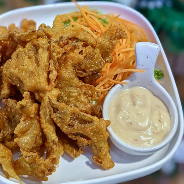 Photo of the dish “Crispy Mushroom with Vegan Sweet Chilli Mayo”