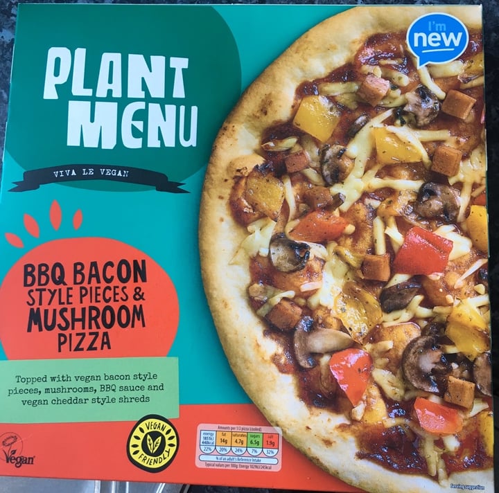 review photo of Plant Menu BBQ Bacon Style Pieces & Mushroom Pizza shared by @jazlikesanimals on 10 Jan 2020 - review