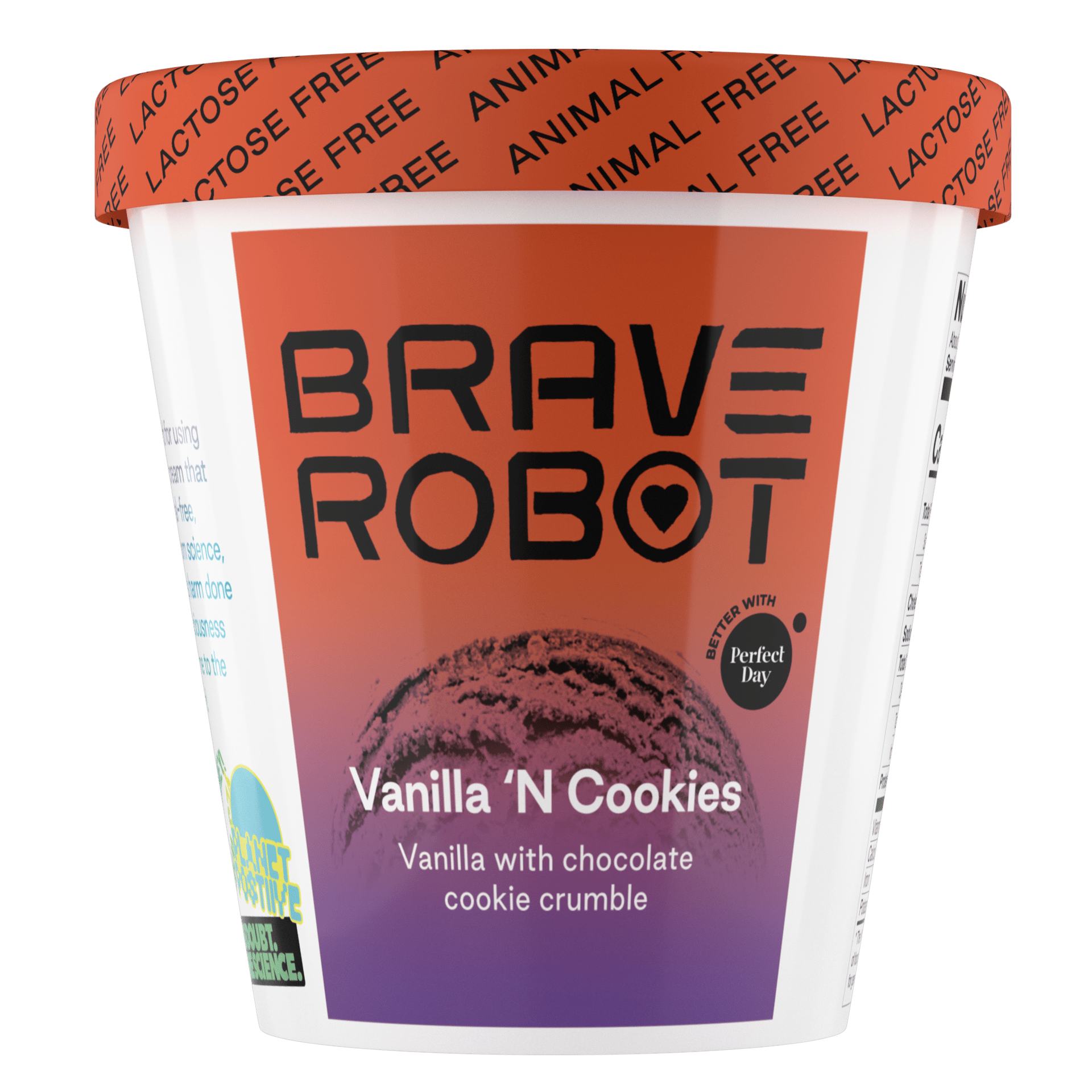 Brave Robot Brave Robot Vanilla 'N Cookies AnimalFree Dairy Ice Cream