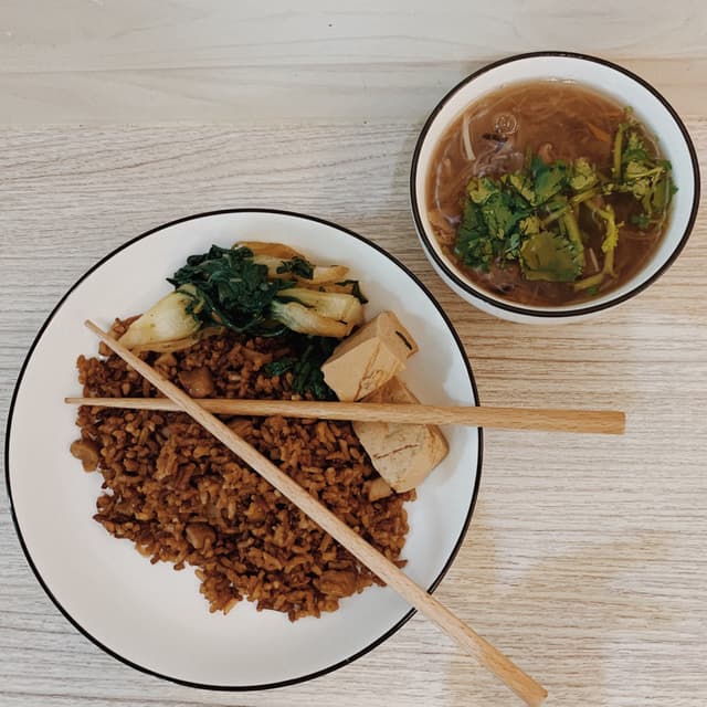 Foto del plato “Vegan Chestnut SharkFin Melon Set”