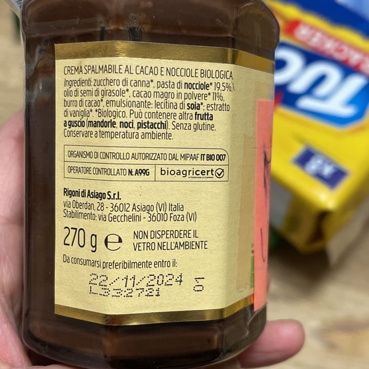 photo of Rigoni di Asiago Nocciolata Dairy Free Hazelnut Spread with Cocoa shared by @gloriettina83 on  12 Mar 2022 - review