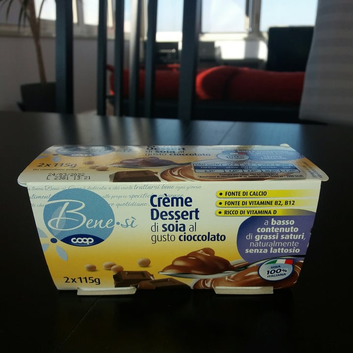 photo of Bene.Si coop cremé dessert di soia al gusto cioccolato shared by @federicatonti1973 on  29 Oct 2021 - review