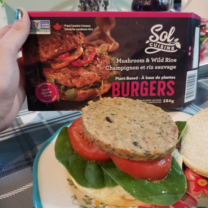 photo of Sol Cuisine Portabello Mushroom And Wild Rice Burgers shared by @sarahkehoe on  29 Jun 2021 - review
