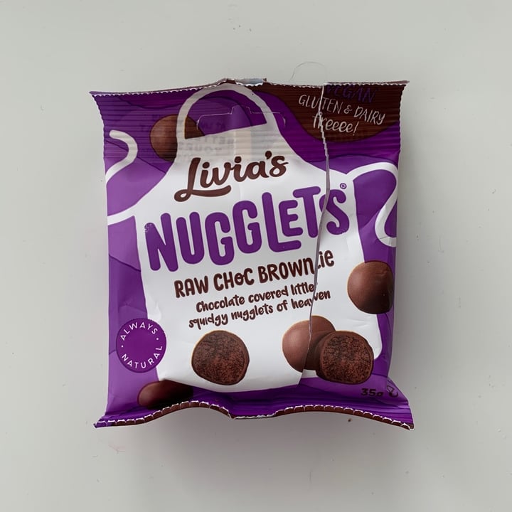 photo of Livia's Raw choc brownie nugglets shared by @veganfaeriee on  29 Mar 2020 - review