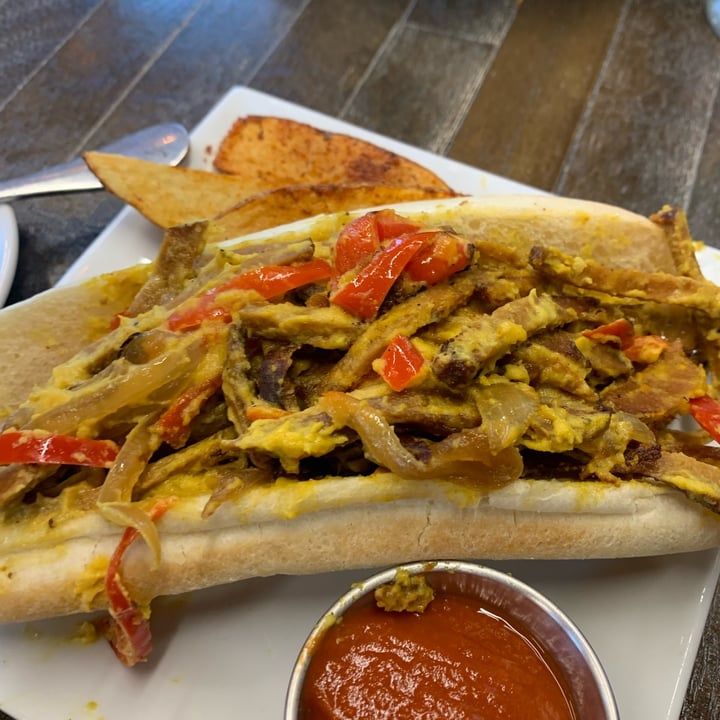 review photo of The Stand Vegan Cafe seitan cheese steak shared by @veganengineer on 21 Aug 2022 - review