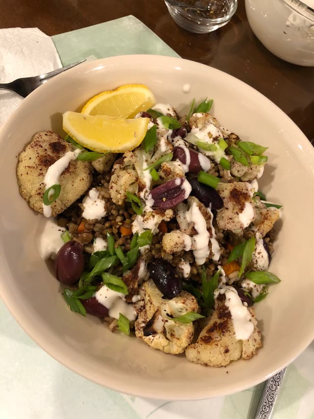 Photo of the dish “MEDITERRANEAN FRIED RICE with Sumac Cauliflower & Za’atar Aioli”