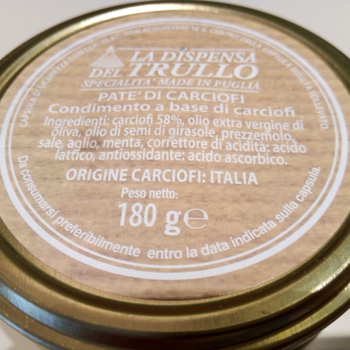 photo of La Dispensa del trullo Patè Di Carciofi shared by @felixveg on  11 Sep 2022 - review