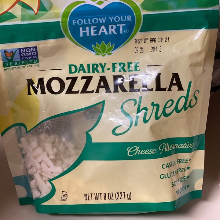 photo of Follow your Heart Dairy-Free Mozzarella Shreds shared by @kheidkamp on  03 Jan 2021 - review