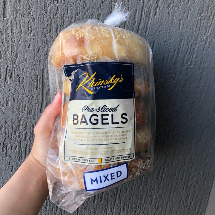 photo of Kleinsky’s Delicatessen Pre-sliced Bagels shared by @aleecpt on  24 Dec 2020 - review
