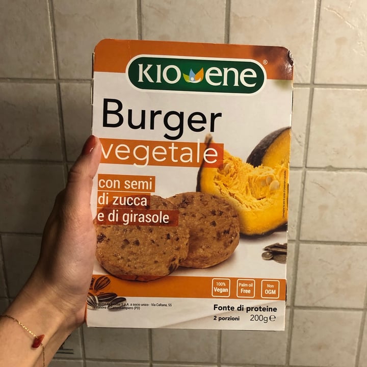 photo of Kioene Burger vegetale con semi di zucca e girasole shared by @giuliettaveg on  15 Mar 2021 - review