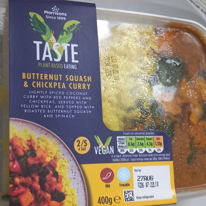 review photo of V Taste Butternut squash And Chickpea Curry shared by @connorsvegyjourney on 20 Aug 2021 - review