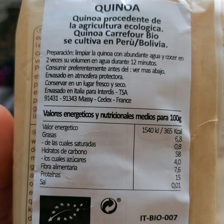 photo of Carrefour Bio Quinoa Bio shared by @cometdibiasky on  27 Mar 2022 - review