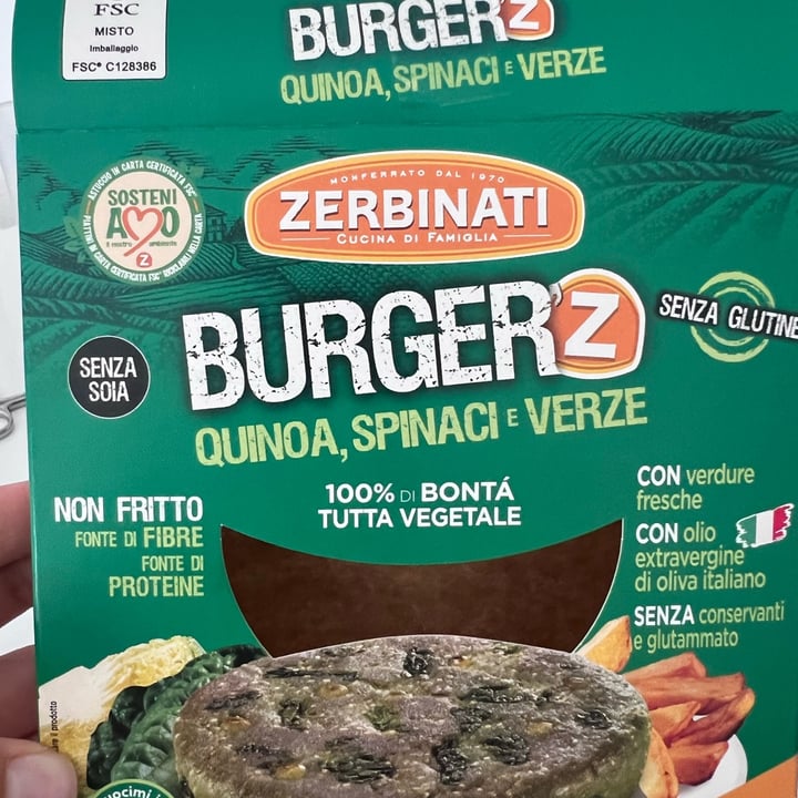 photo of Zerbinati Burgerz Quinoa Spinaci e Verze shared by @mary8m on  07 Jul 2022 - review