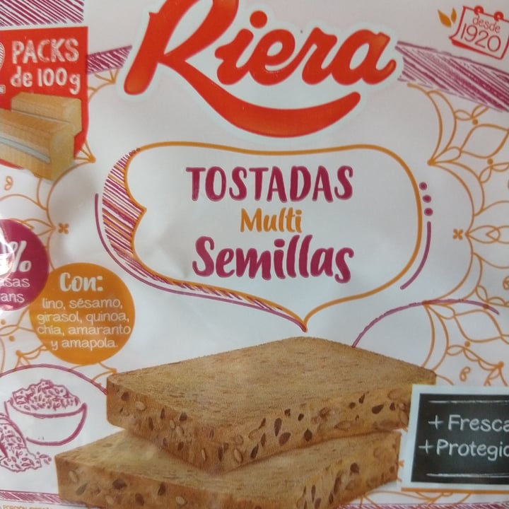 photo of Riera Tostadas multi semillas shared by @vegmay on  15 Jul 2021 - review