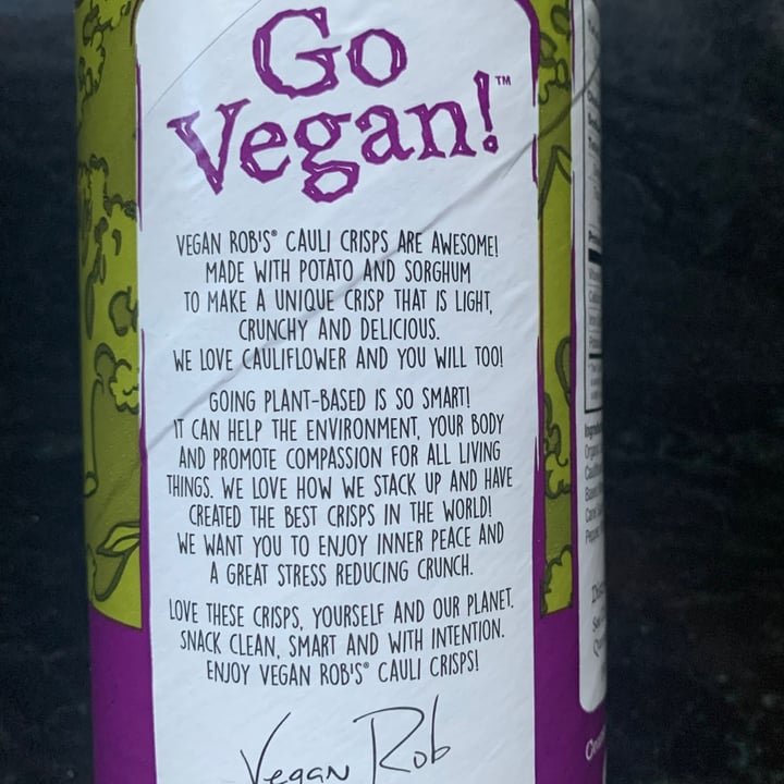 photo of Vegan Rob's Cauli Crisps shared by @carolbrittx on  29 Aug 2022 - review