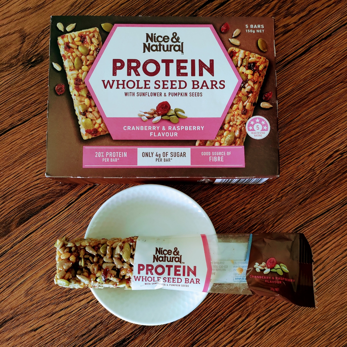 Nice & Natural Protein Whole Seed Bars with Sunflower & Pumpkin Seeds