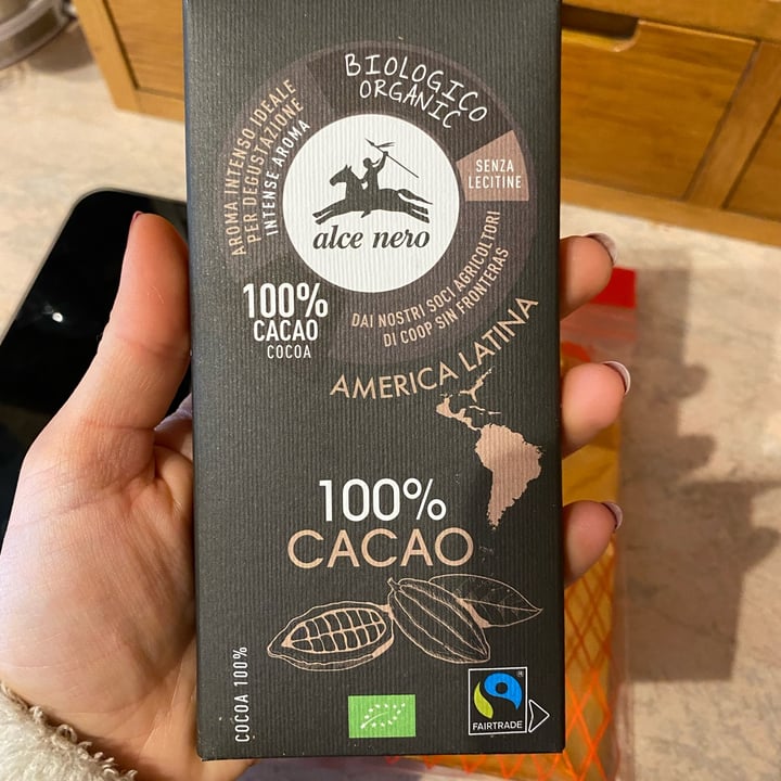 photo of Alce Nero Cioccolato 100% cacao shared by @leandrarusso on  07 Jun 2022 - review