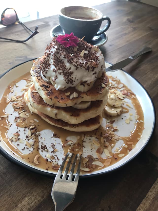 Foto do prato “Banoffe pancakes”