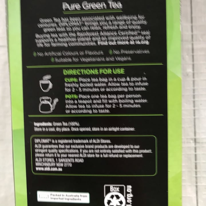 photo of Diplomat Green tea shared by @aleessandra on  07 May 2022 - review
