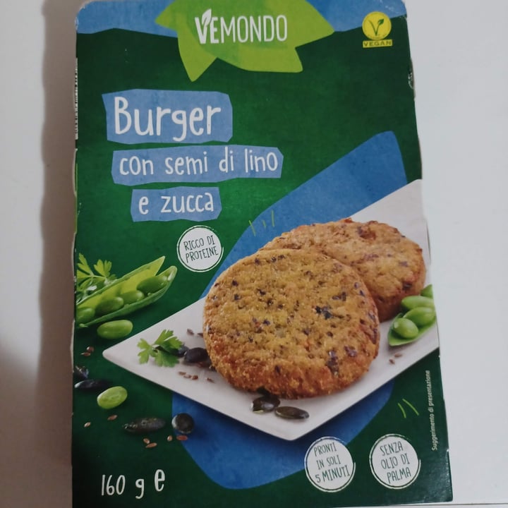 photo of Vemondo  Burger Semi di Lino e Zucca shared by @ilariaveg on  01 Oct 2022 - review