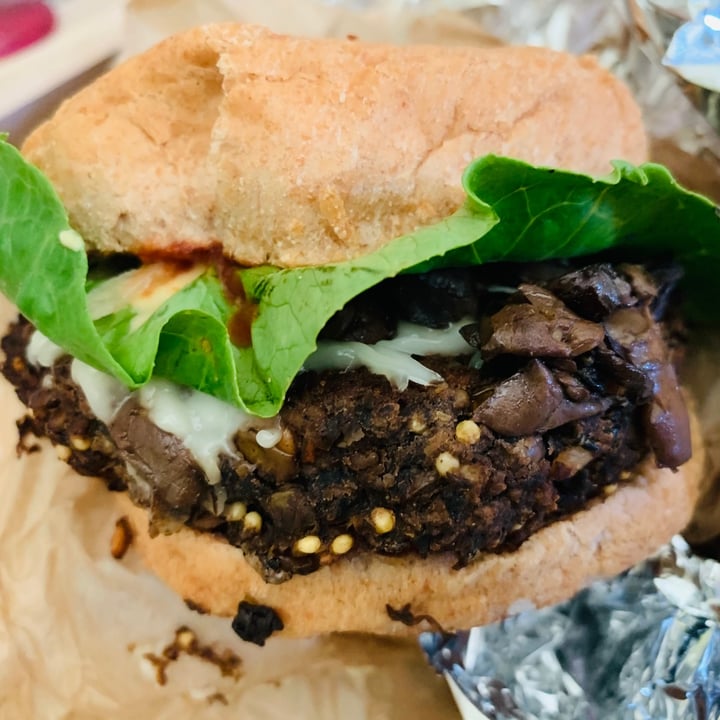photo of Laughing Planet Cafe Mushroom Cheese Burger shared by @allhess on  02 May 2021 - review