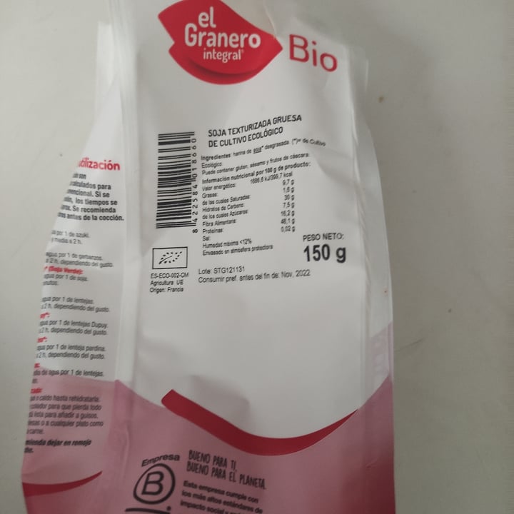 review photo of El Granero Integral Soja Texturizada Gruesa shared by @reila17 on 04 May 2022 - review