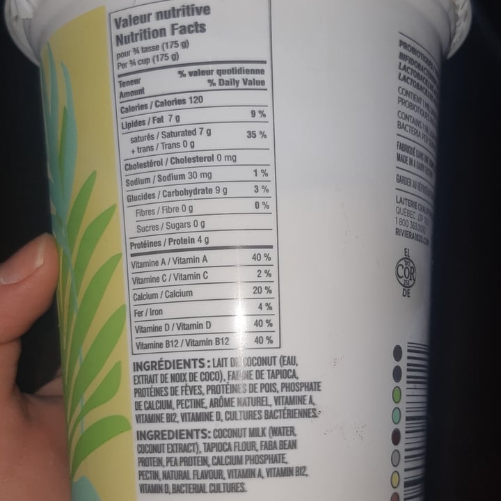 photo of Maison Riviera Coconut milk vegan plain yogurt shared by @hbchic on  24 Jan 2021 - review
