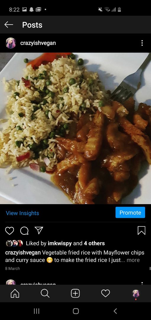 photo of Mayflower Mayflower curry sauce And Chips shared by @crazyishvegan on  31 Mar 2020 - review