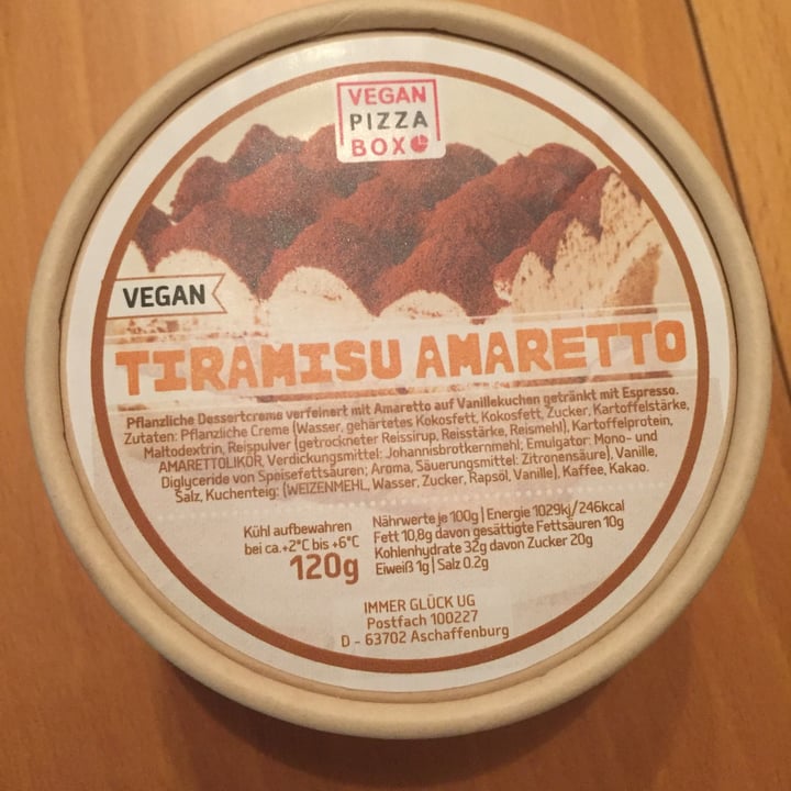 photo of Vegan Pizza Box Tiramisu Amaretto shared by @duygu on  06 Jan 2021 - review