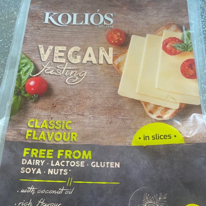 photo of Kolios Vegan Fasting cheese slices shared by @scottdoughty on  16 Jun 2020 - review