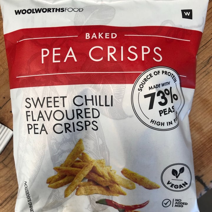 review photo of Woolworths Food Baked Pea Crisps Sweet Chilli Flavoured shared by @jacaranda9 on 02 Feb 2021 - review