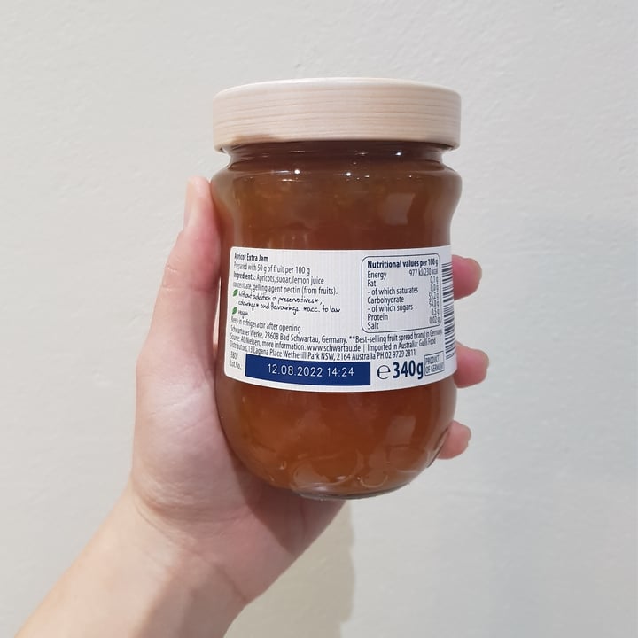 photo of Schwartau Extra Apricot Jam shared by @karenhsu on  05 Aug 2021 - review