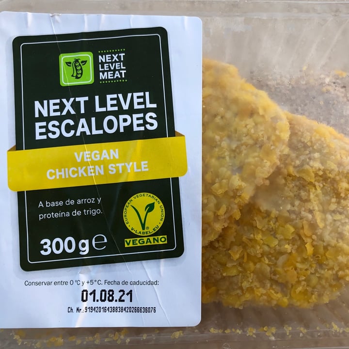 photo of Next Level Meat Next Level Escalopes Vegan Chicken Style shared by @mariagrauc on  30 Jul 2021 - review