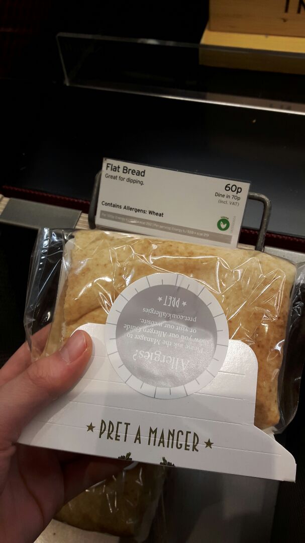 photo of Pret A Manger Flat Bread shared by @darkchocoholic on  16 Dec 2018 - review