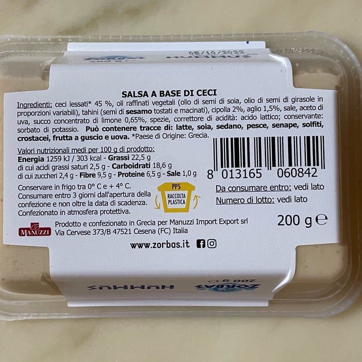 review photo of Hummus Zorbas Hummus Di Ceci shared by @valeveg on 15 Sep 2022 - review