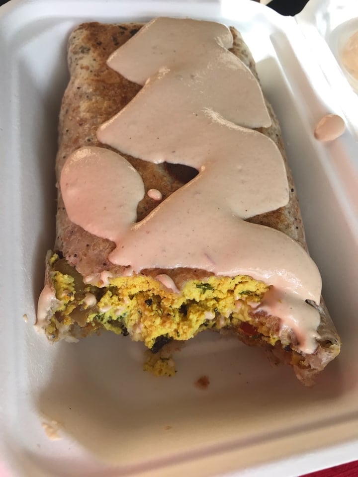 photo of The Fussy Vegan Breakfast Burrito shared by @bibislippers on  24 May 2020 - review