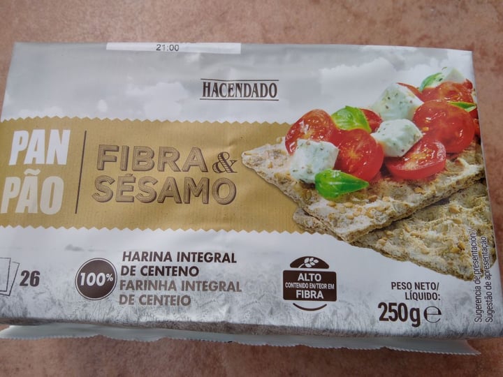 photo of Hacendado Pan fibra y sésamo shared by @martate on  28 Apr 2020 - review