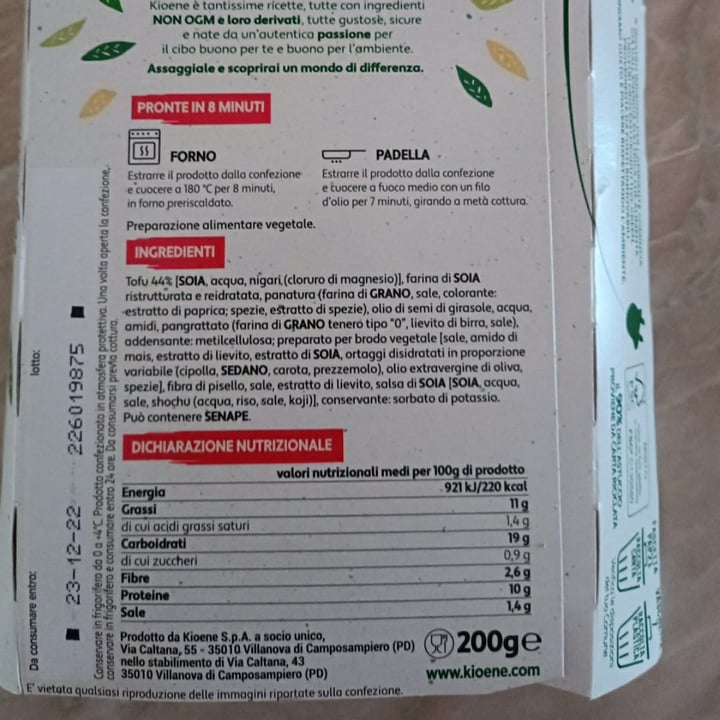 review photo of Kioene Cotoletta Vegetale shared by @letile on 30 Nov 2022 - review