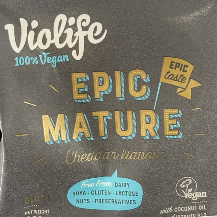 photo of Violife Epic Mature Cheddar Block shared by @jamaicainlove on  13 Apr 2022 - review