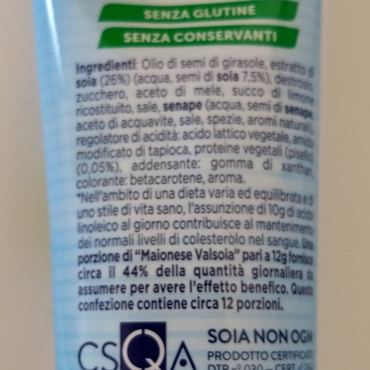 review photo of Valsoia Maionese senza uova shared by @valentinamedici on 25 Mar 2022 - review