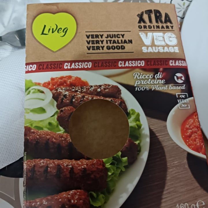 photo of Liveg Veg sausage shared by @marialetizialicino on  28 Sep 2022 - review
