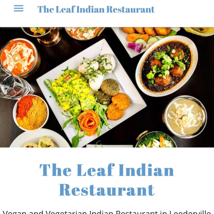photo of The Leaf Indian Restaurant Chana Masala shared by @kathleencarrington on  06 Jul 2021 - review