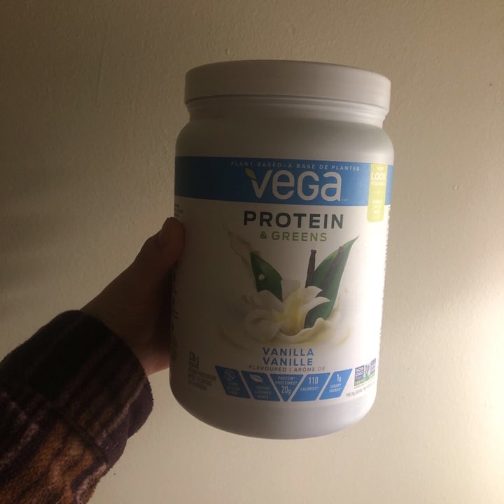 photo of Plant-Based Vega  Protein & Greens vanilla Flavor shared by @sararose on  07 Apr 2020 - review